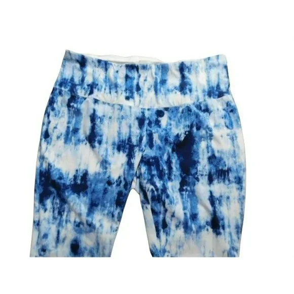 Chico's Size XL (3) Tye Dye Print Sporty Workout Athletic Crop Pants Zenergy - Picture 2 of 2